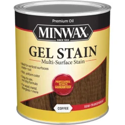 Minwax Transparent Low Luster Coffee Oil-Based Gel Stain 1 Qt.