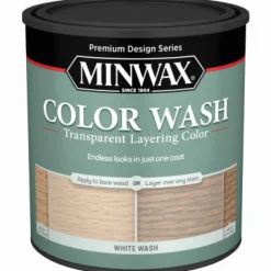 Minwax Transparent White Wash Pickling Water-Based Acrylic Wood Stain 1 Qt.