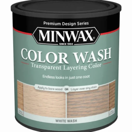Minwax Transparent White Wash Pickling Water-Based Acrylic Wood Stain 1 Qt.