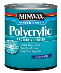 Minwax Water-Based Crystal Clear Matte Polycrylic Protective Finish 1 qt.