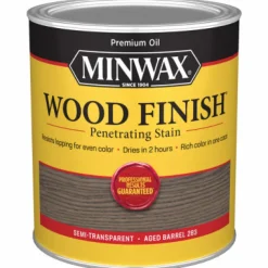 Minwax Wood Finish Semi-Transparent Aged Barrel Oil-Based Penetrating Wood Stain 1 qt (Pack of 4)