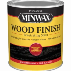 Minwax Wood Finish Semi-Transparent True Black Oil-Based Penetrating Wood Finish 1 qt