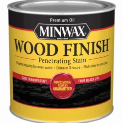 Minwax Wood Finish Semi-Transparent True Black Oil-Based Penetrating Wood Finish 1/2 pt