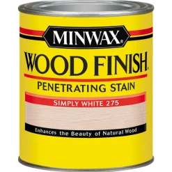 Minwax Wood Finish Semi-Transparent Simply White Oil-Based Penetrating Wood Finish 1 qt