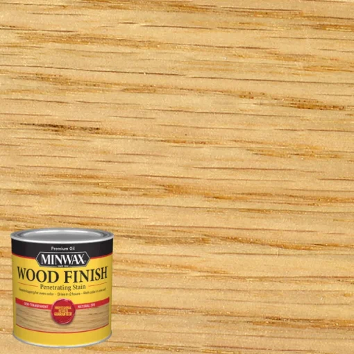 Minwax Wood Finish Semi-Transparent Natural Oil-Based Wood Stain 0.5 pt. (Pack of 4)
