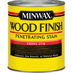 Minwax Wood Finish Semi-Transparent Ebony Oil-Based Wood Stain 0.5 pt. (Pack of 4)