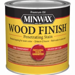 Minwax Wood Finish Semi-Transparent Golden Oak Oil-Based Wood Stain 0.5 pt. (Pack of 4)