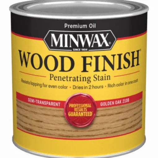 Minwax Wood Finish Semi-Transparent Golden Oak Oil-Based Wood Stain 0.5 pt. (Pack of 4)