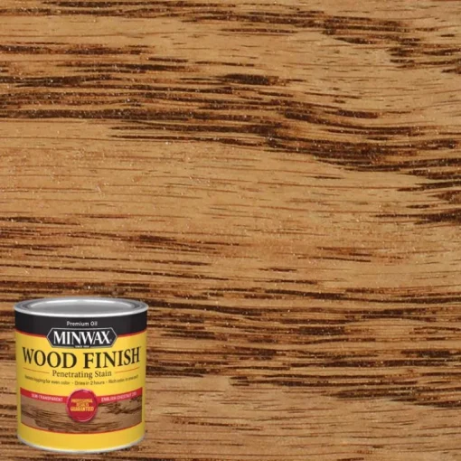 Minwax Wood Finish Semi-Transparent English Chestnut Oil-Based Oil Wood Stain 0.5 pt. (Pack of 4)