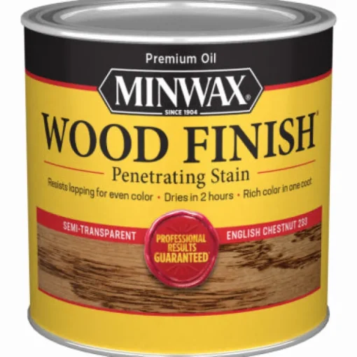 Minwax Wood Finish Semi-Transparent English Chestnut Oil-Based Oil Wood Stain 0.5 pt. (Pack of 4)