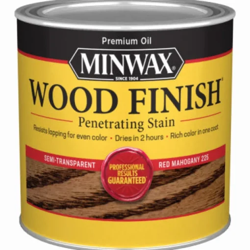Minwax Wood Finish Semi-Transparent Red Mahogany Oil-Based Wood Stain 0.5 pt. (Pack of 4)
