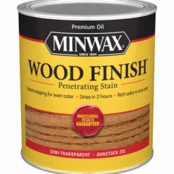 Minwax Wood Finish Semi-Transparent Gunstock Oil-Based Oil Wood Stain 1 qt. (Pack of 4)