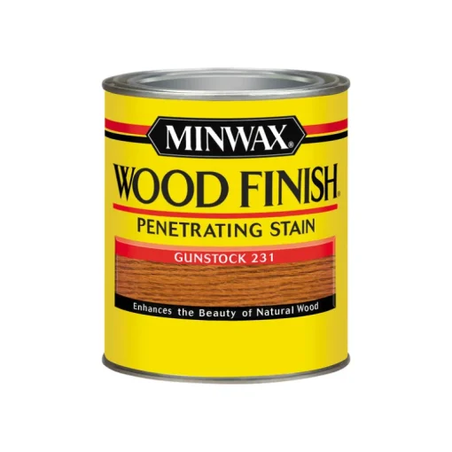 Minwax Wood Finish Semi-Transparent Gunstock Oil-Based Oil Wood Stain 1 qt. (Pack of 4)