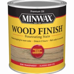 Minwax Wood Finish Semi-Transparent Classic Gray Oil-Based Oil Wood Stain 1 qt. (Pack of 4)