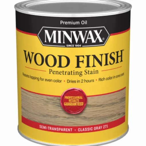 Minwax Wood Finish Semi-Transparent Classic Gray Oil-Based Oil Wood Stain 1 qt. (Pack of 4)