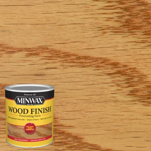 Minwax Wood Finish Semi-Transparent Colonial Maple Oil-Based Stain 1 qt. (Pack of 4)