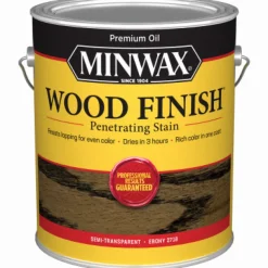 Minwax Wood Finish Semi-Transparent Ebony Oil-Based Oil Wood Stain 1 gal. (Pack of 2)