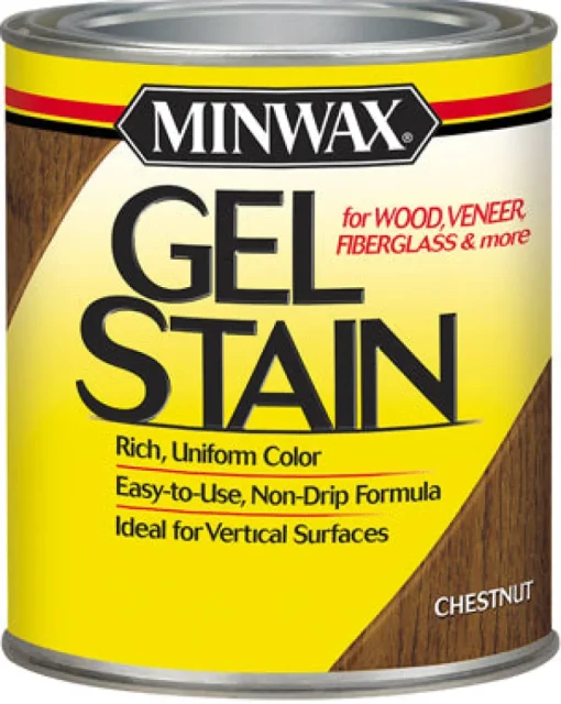 Minwax Wood Finish Transparent Low Luster Chestnut Oil-Based Gel Stain 1 Qt.