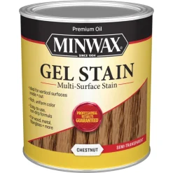 Minwax Wood Finish Transparent Low Luster Chestnut Oil-Based Gel Stain 1 Qt.