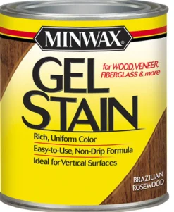 Minwax Wood Finish Transparent Low Luster Brazilian Rosewood Oil-Based Gel Stain 1 Qt.