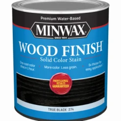 Minwax Wood Finish Water-Based Solid True Black Water-Based Wood Stain 1 qt (Pack of 4)