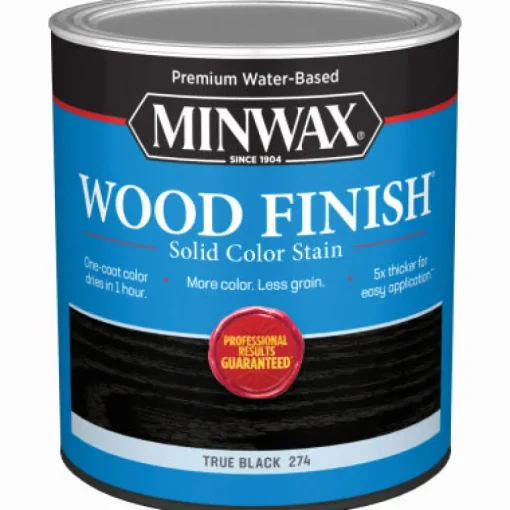 Minwax Wood Finish Water-Based Solid True Black Water-Based Wood Stain 1 qt (Pack of 4)