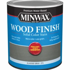 Minwax Wood Finish Water-Based Solid Classic Gray Water-Based Wood Stain 1 qt (Pack of 4)
