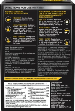 Miracle Gro 3005310 1 Lb Performance Organics Edibles Plant Nutrition 9-4-12