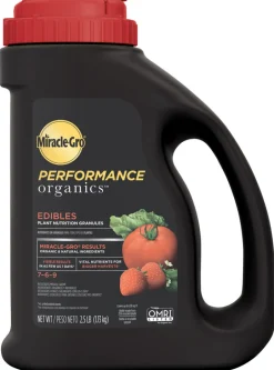 Miracle Gro 3005510 2.5 Lb Performance Organics Edibles Plant Nutrition Granules 7-6-9