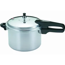 Mirro Polished Aluminum Pressure Cooker 6 qt Black/Silver