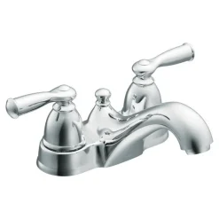 Moen Banbury Chrome Two Handle Lavatory Faucet 4 in.