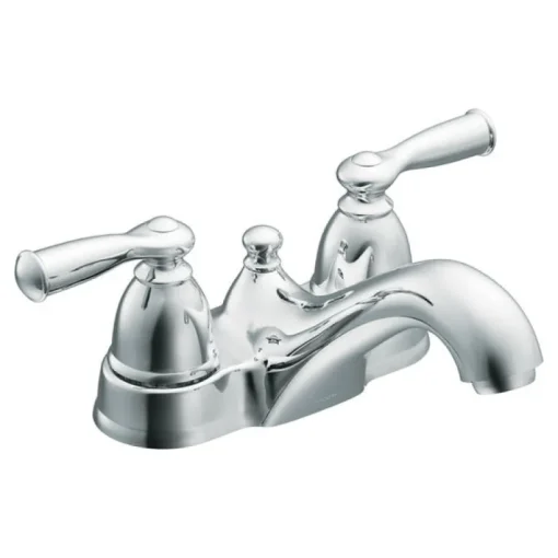 Moen Banbury Chrome Two Handle Lavatory Faucet 4 in.