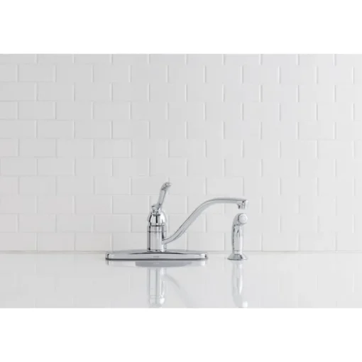 Moen Classic One Handle Chrome Kitchen Faucet Side Sprayer Included