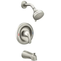 Moen Adler 1-Handle Brushed Nickel Tub and Shower Faucet