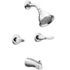 Moen Adler 2-Handle Chrome Tub and Shower Faucet