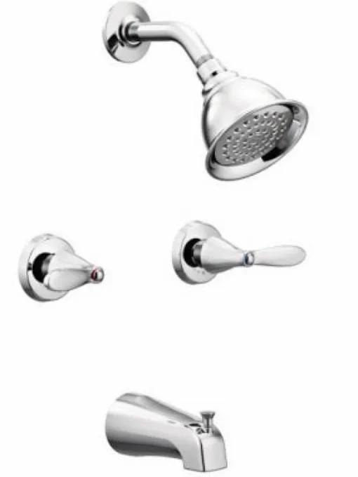 Moen Adler 2-Handle Chrome Tub and Shower Faucet