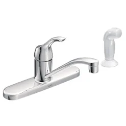 Moen Adler One Handle Chrome Kitchen Faucet Side Sprayer Included