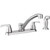 Moen Adler Two Handle Chrome Kitchen Faucet Side Sprayer Included
