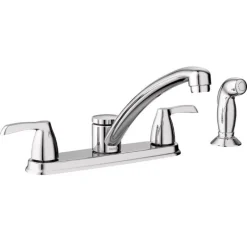 Moen Adler Two Handle Chrome Kitchen Faucet Side Sprayer Included