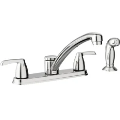 Moen Adler Two Handle Chrome Kitchen Faucet Side Sprayer Included
