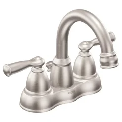 Moen Banbury Brushed Nickel Traditional Bathroom Faucet 4 in.