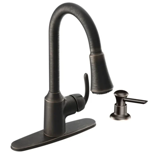 Moen Bayhill One Handle Bronze Pull-Down Kitchen Faucet