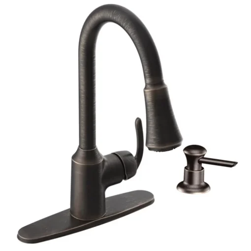 Moen Bayhill One Handle Bronze Pull-Down Kitchen Faucet