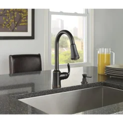 Moen Bayhill One Handle Bronze Pull-Down Kitchen Faucet