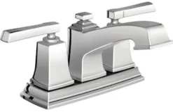 Moen Boardwalk Chrome Two-Handle Bathroom Sink Faucet 4 in.