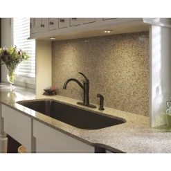 Moen Braemore One Handle Bronze Kitchen Faucet Side Sprayer Included