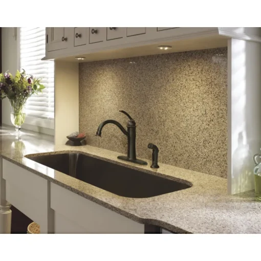 Moen Braemore One Handle Bronze Kitchen Faucet Side Sprayer Included