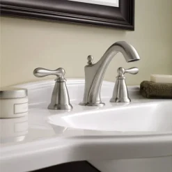 Moen Brushed Nickel Two-Handle Bathroom Sink Faucet 8 - 16 in.