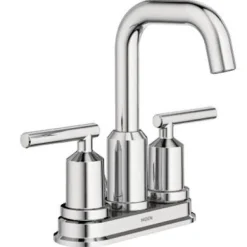 Moen Gibson Chrome Two-Handle Bathroom Sink Faucet 4 in.