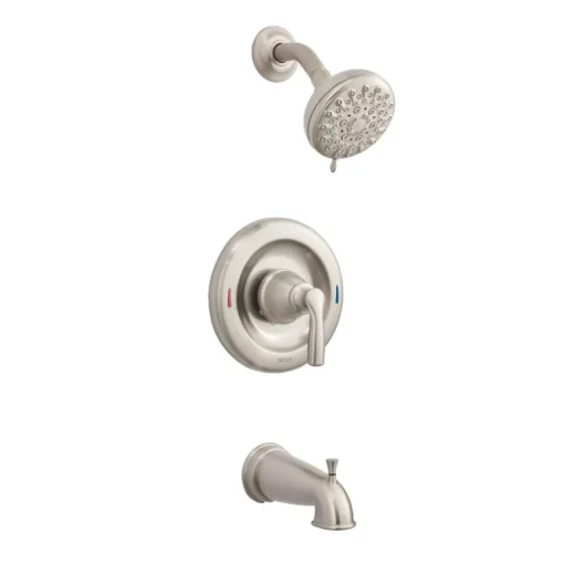Moen Hilliard 1-Handle Brushed Nickel Tub and Shower Faucet